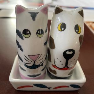 German porcelain salt & pepper set, NWOT